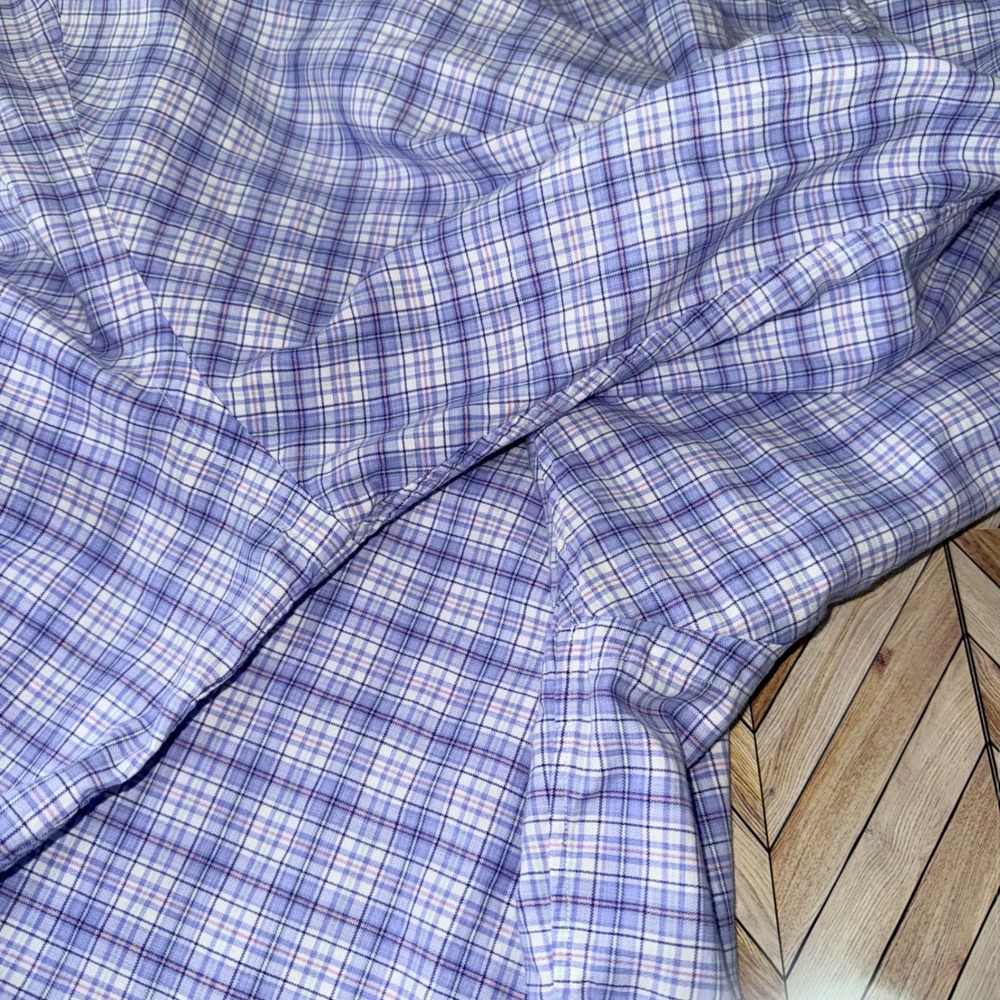 Ralph Lauren Plaid Button Down Shirt Mens XXL Blue White Long Sleeve Cotton Logo - Picture 13 of 14
